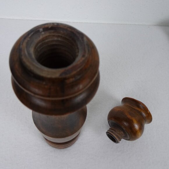 Woodcrest By Styson Wooden Salt Shaker Pepper Grinder 10 Inches MCM Vintage - Picture 8 of 16